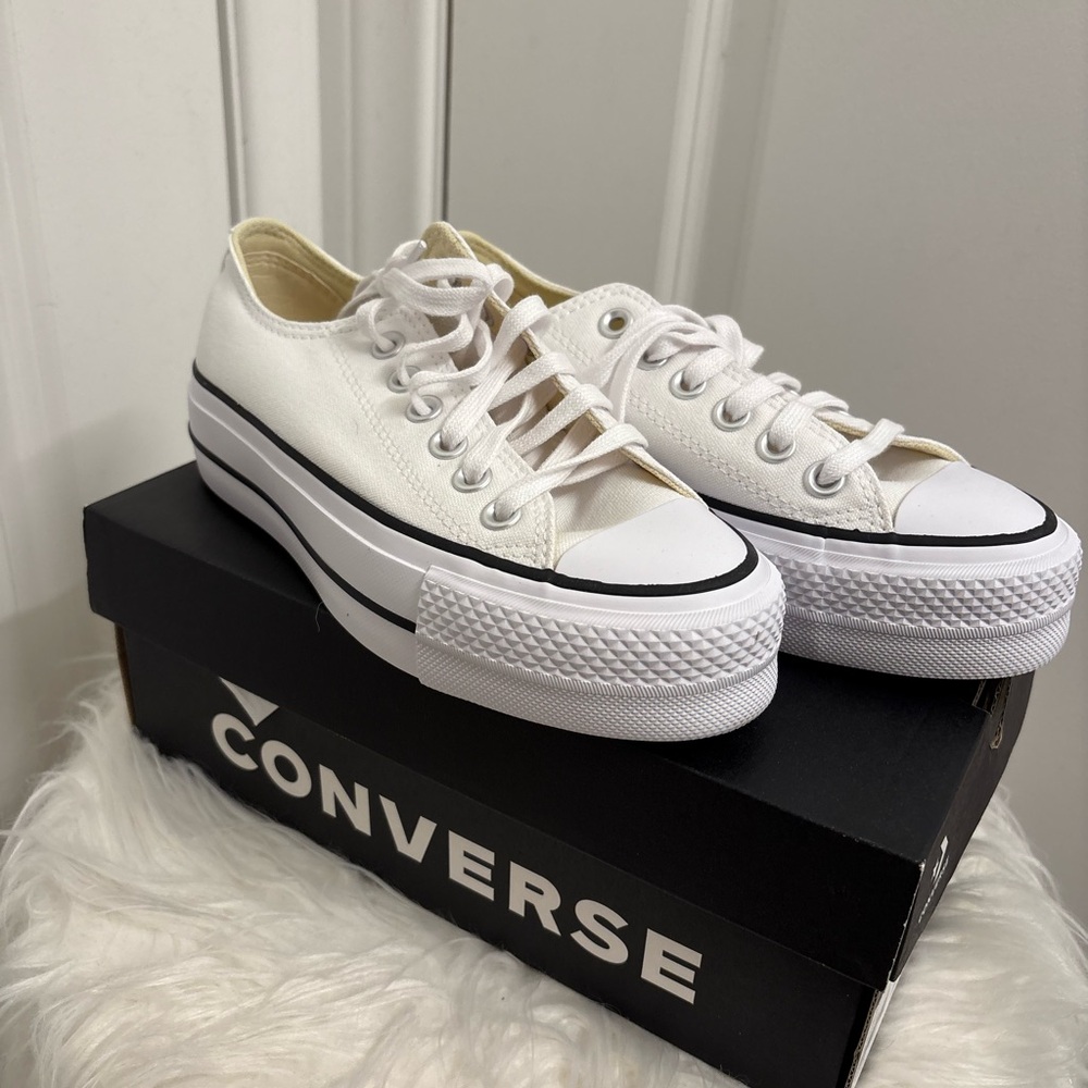 Converse Women's White Platform Sneakers